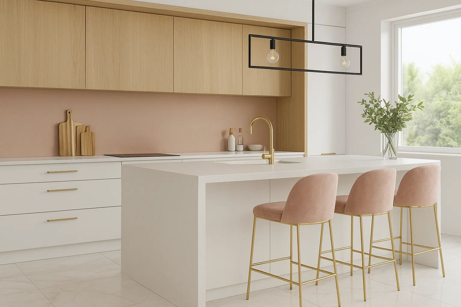 Blat kuchenny ze spieku kwarcowego Dekton Zenith, wykonany na wymiar, biały – matowy