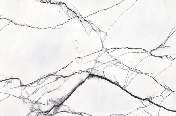 Blat kuchenny ze spieku kwarcowego Florim Marble Breach, wykonany na wymiar, biały – polerowany