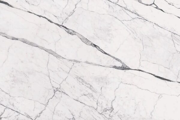 Blat kuchenny ze spieku kwarcowego Florim Marble Eternal White, wykonany na wymiar, biały – polerowany