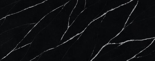 Blat łazienkowy z konglomeratu Silestone Marquina, czarny – matowy