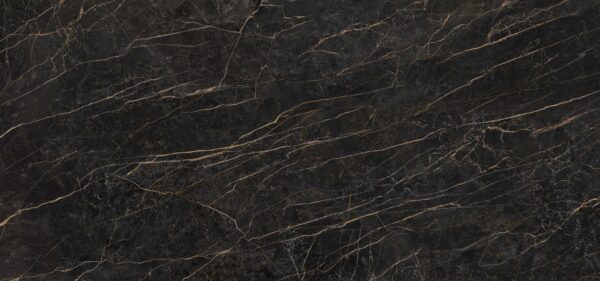 Blat kuchenny ze spieku kwarcowego Neolith Black Obsession na wymiar, czarny – Silk