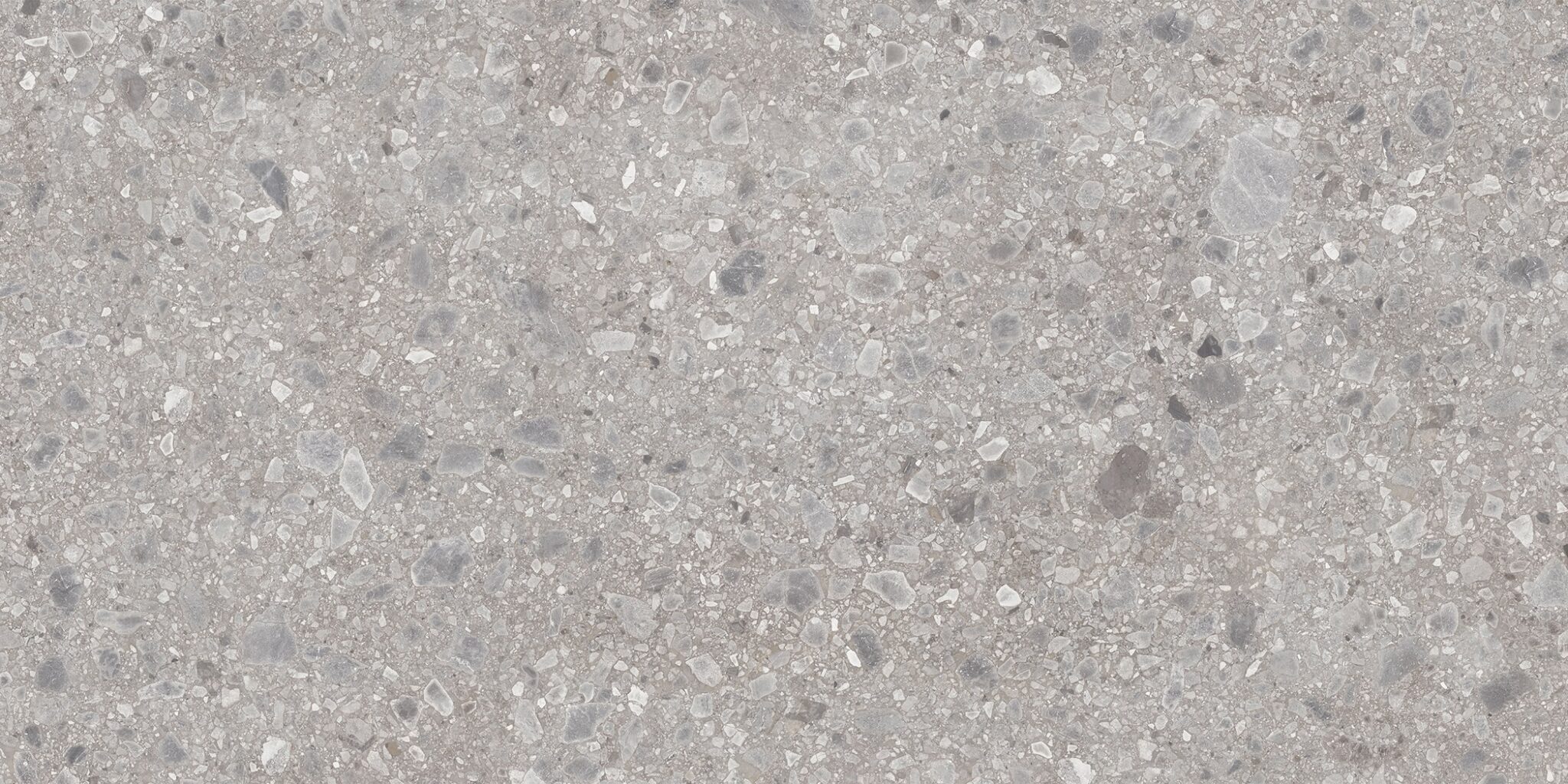 Blat łazienkowy ze spieku kwarcowego Neolith Terrazo Ceppo, szary – Silk