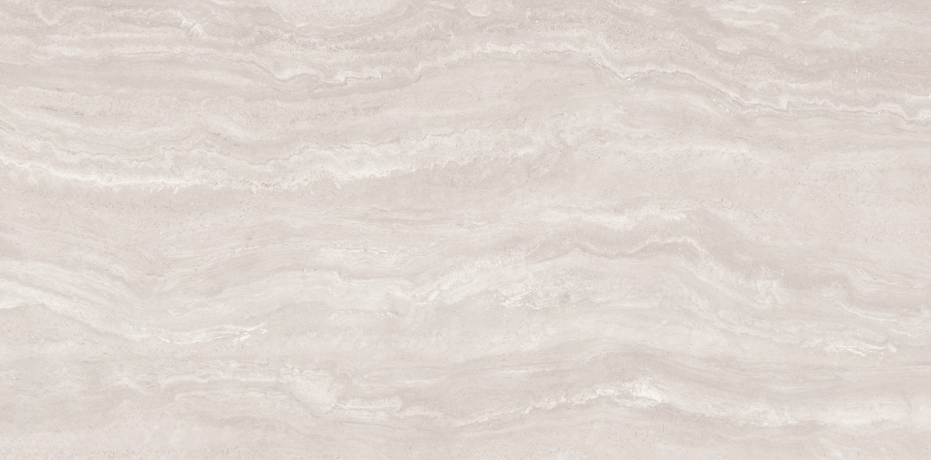 Blat kuchenny ze spieku kwarcowego Florim Pearl Travertine, wykonany na miarę, perłowy – matowy