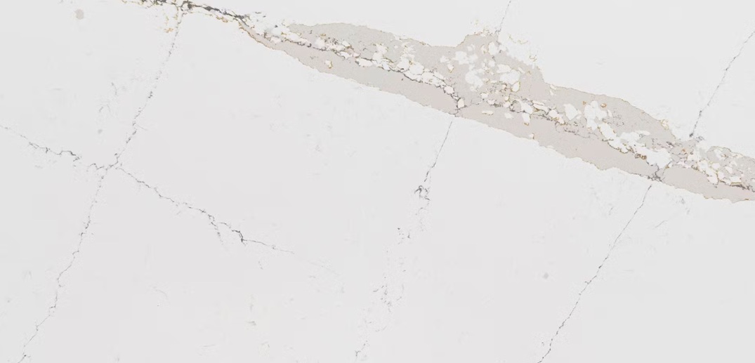 Blat kuchenny z konglomeratu Silestone Toscana Cream, wykonany na wymiar, biały – polerowany