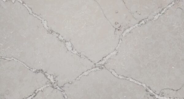 Blat kuchenny z konglomeratu Silestone Victorian Silver, wykonany na wymiar, szary, jasnoszary – polerowany