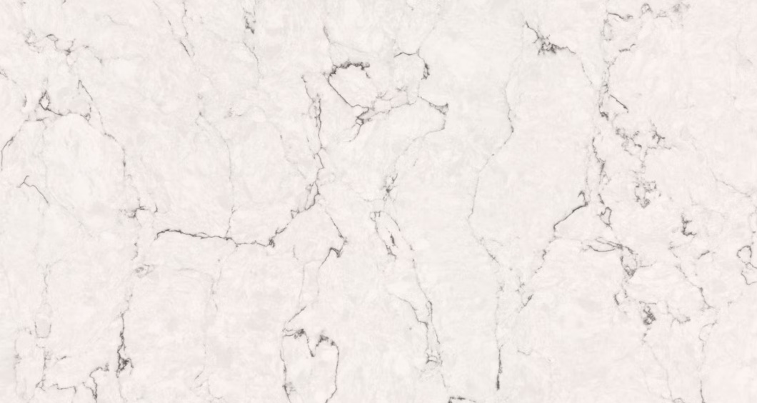 Blat kuchenny z konglomeratu Silestone White Arabesque, wykonany na wymiar, biały – Suede
