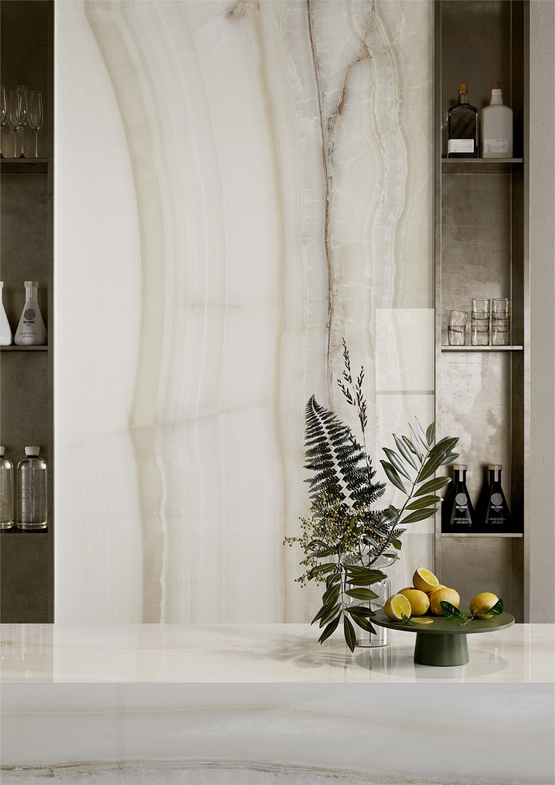 Okładzina ścienna do kuchni (Backsplash) ze spieku kwarcowego Ava Aesthetica Hegel 120 x 280 cm, grubość 6 mm