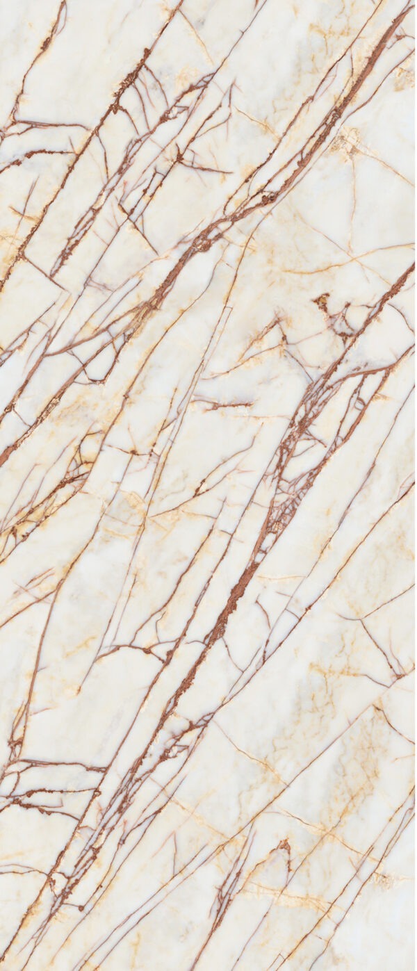 Fartuch kuchenny (Backsplash) ze spieku kwarcowego Ava Bianco Imperiale 120 x 280 cm, grubość 6 mm
