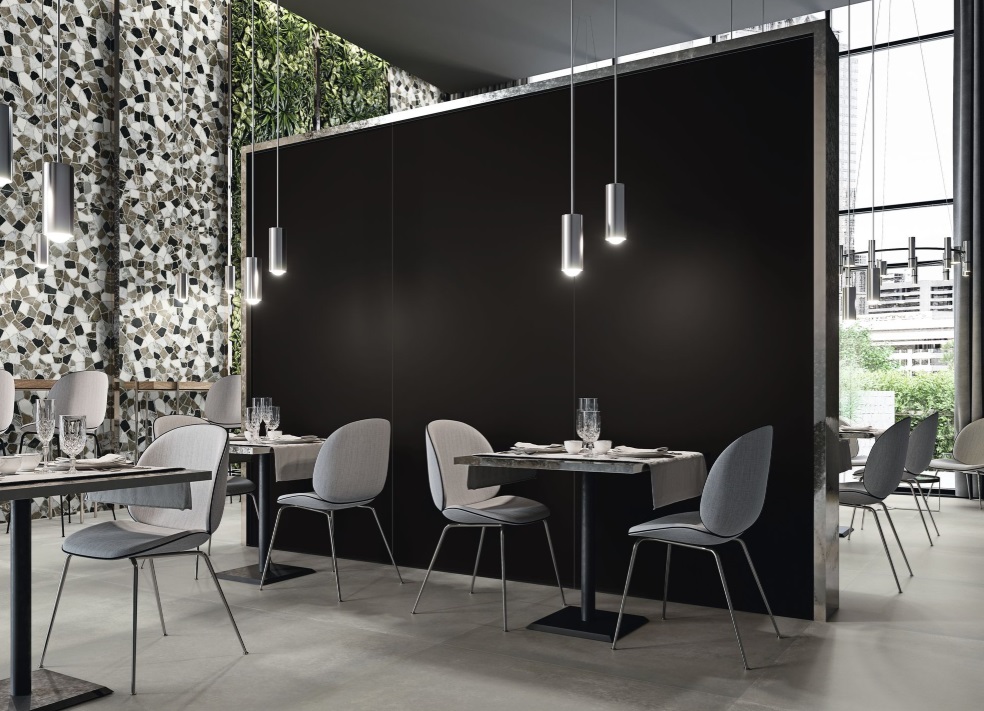 Okładzina ścienna do kuchni (Backsplash) ze spieku kwarcowego Baldocer Black 120 x 260 cm, grubość 6 mm