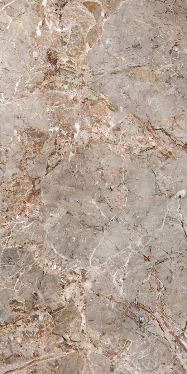 Okładzina ścienna do kuchni (Backsplash) ze spieku kwarcowego Ava Breccia Argentum 120 x 280 cm, grubość 6 mm