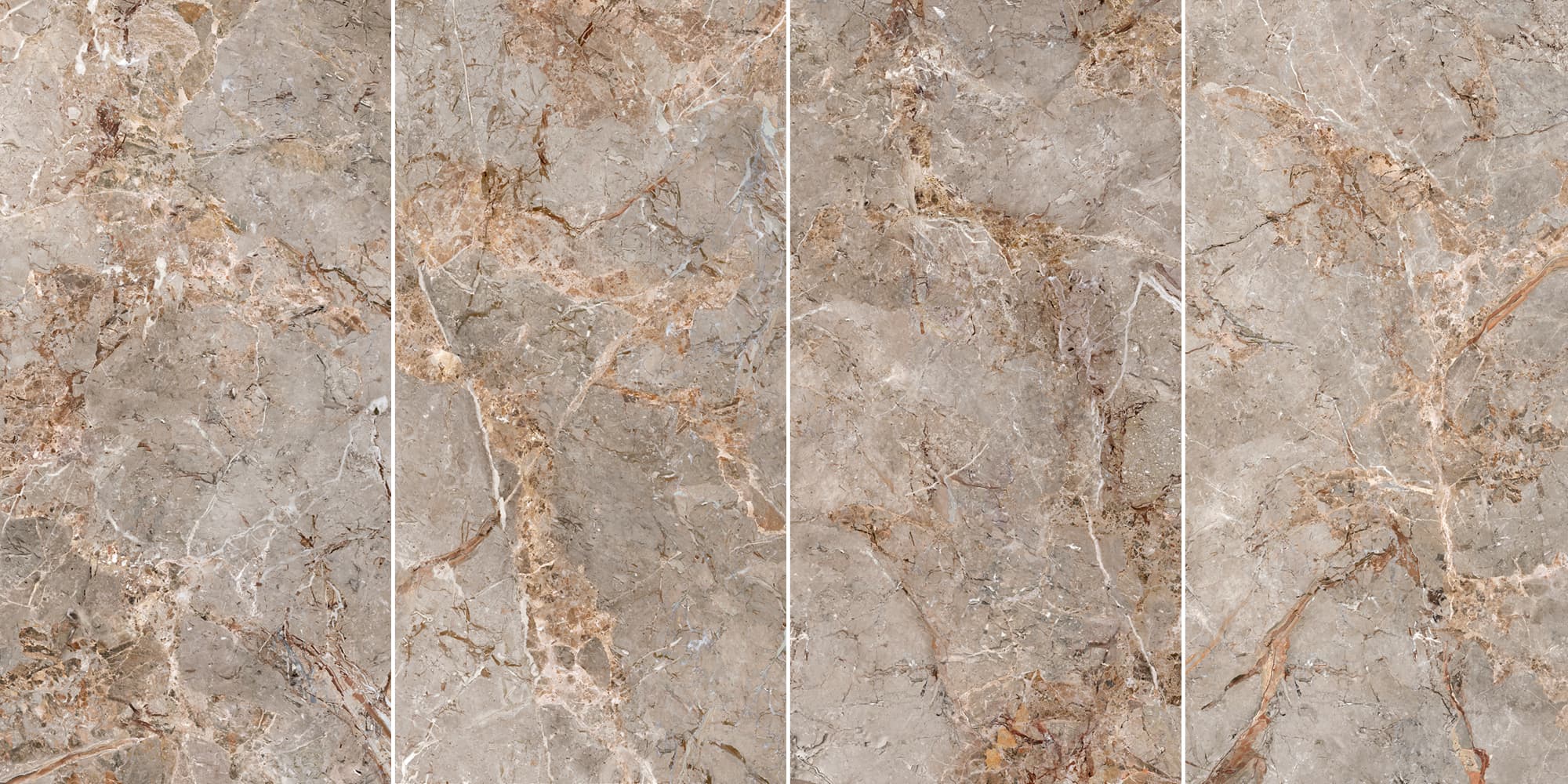 Okładzina ścienna do kuchni (Backsplash) ze spieku kwarcowego Ava Breccia Argentum 120 x 280 cm, grubość 6 mm