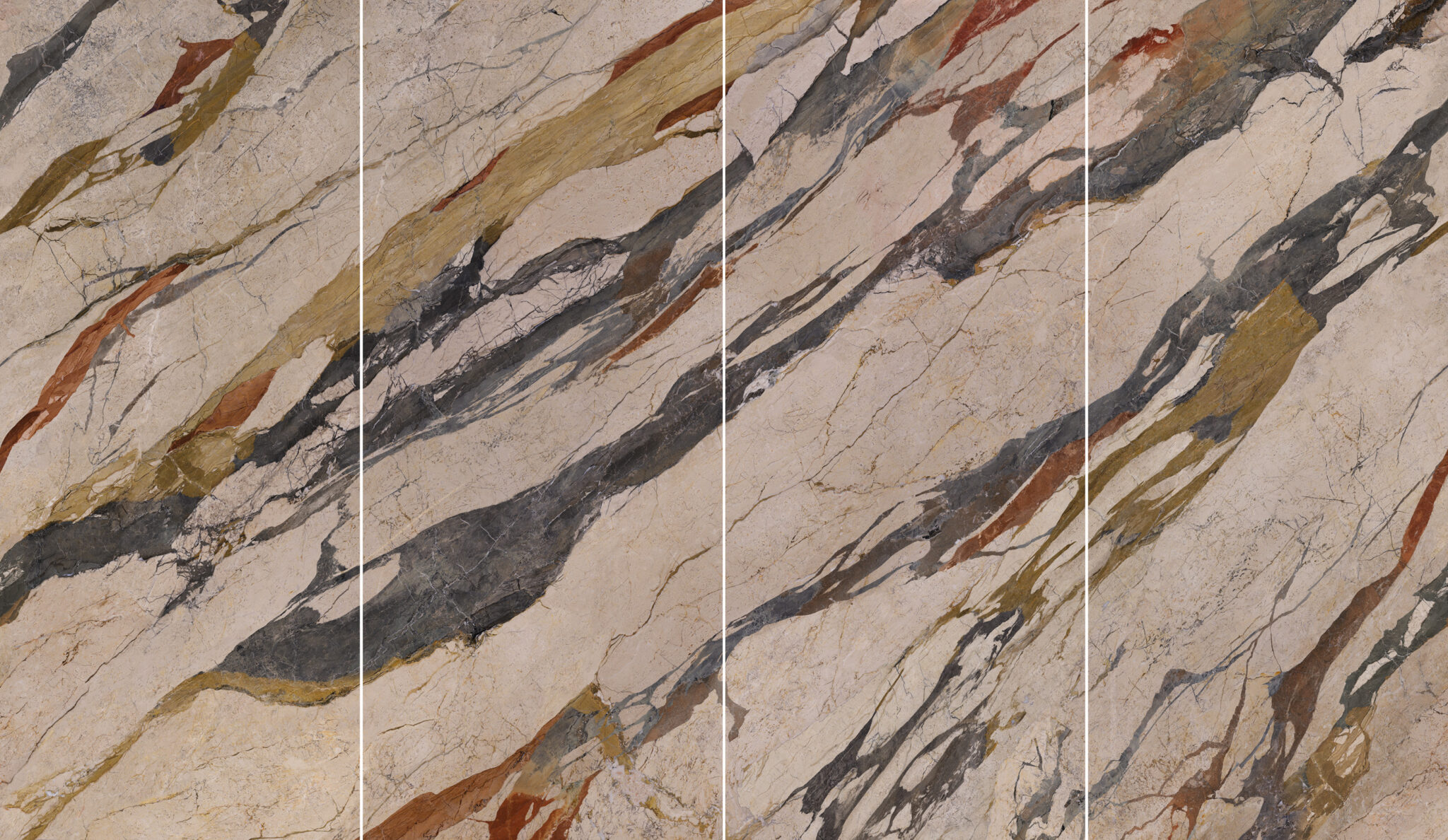 Fartuch kuchenny (Backsplash) ze spieku kwarcowego Ava Breccia Sicilia 120 x 280 cm, grubość 6 mm