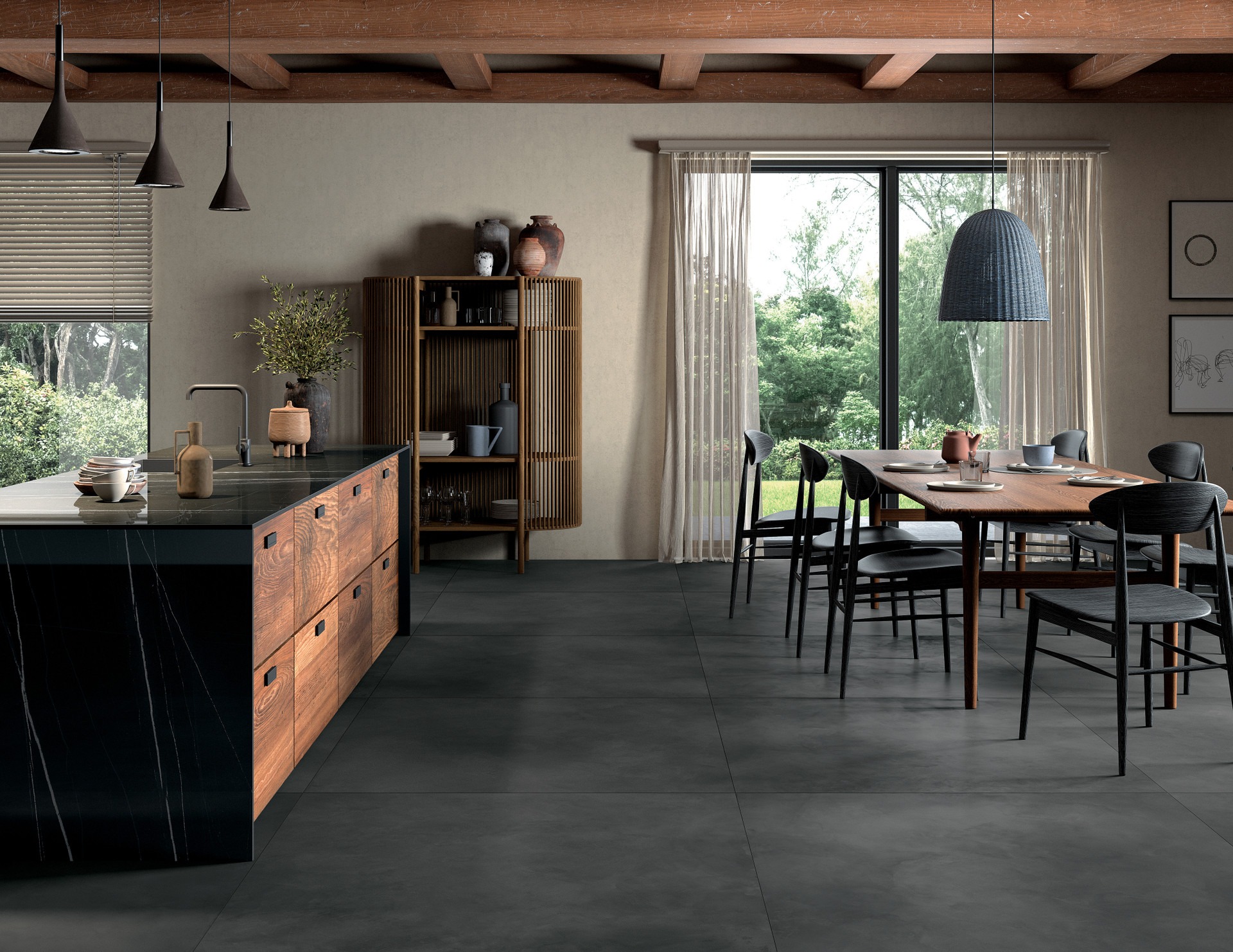 Fartuch kuchenny (Backsplash) ze spieku kwarcowego Mirage Clay CL05 Verve 120 x 278 cm, grubość 6 mm