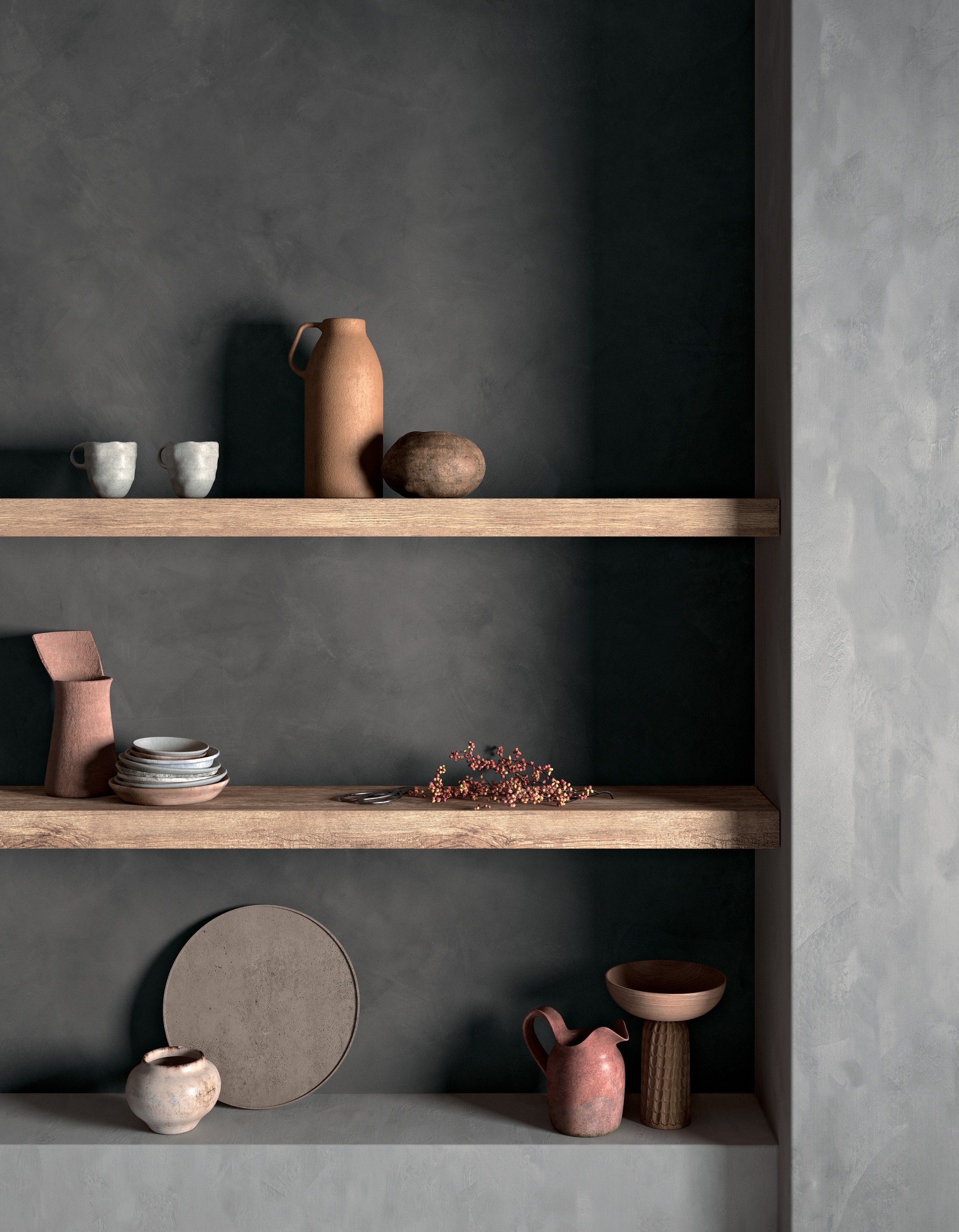 Fartuch kuchenny (Backsplash) ze spieku kwarcowego Mirage Clay CL05 Verve 120 x 278 cm, grubość 6 mm