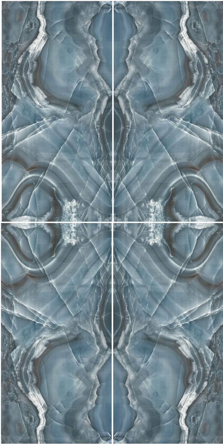 Spiek kwarcowy o wymiarach 320 x 160 cm, Franko Crystal Blue na blat i okładzinę