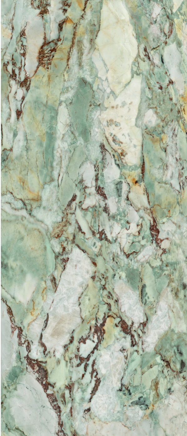 Fartuch kuchenny (Backsplash) ze spieku kwarcowego Ava Green Sky 120 x 280 cm, grubość 6 mm