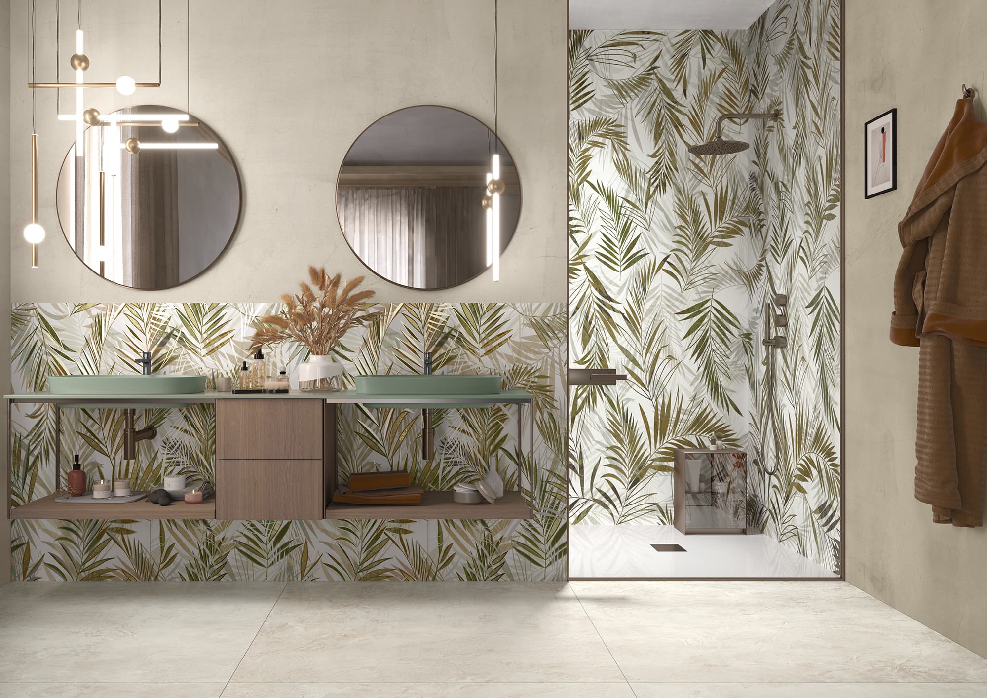 Fartuch kuchenny (Backsplash) ze spieku kwarcowego Ava Imagine Areca 120 x 280 cm, grubość 6 mm