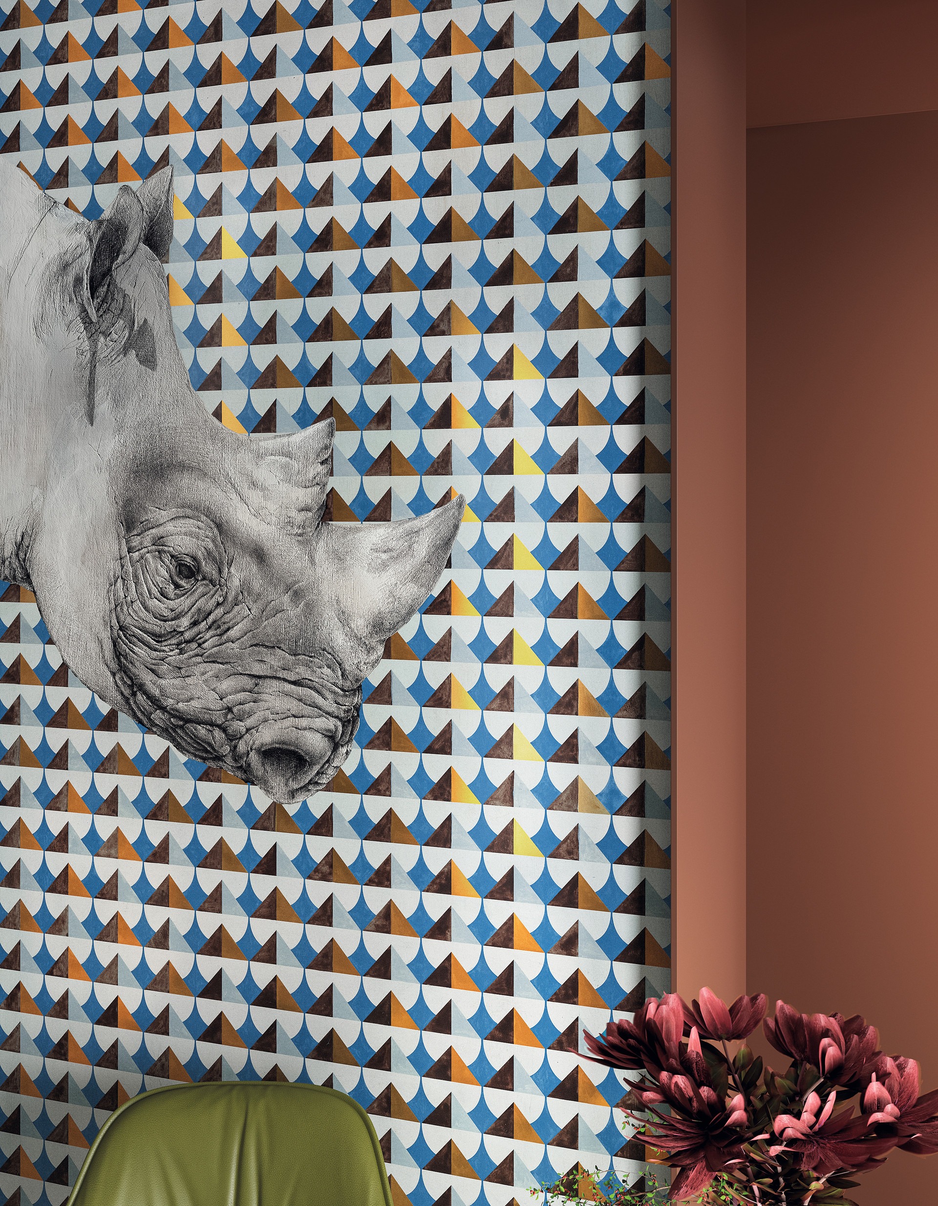 Okładzina ścienna do kuchni (Backsplash) ze spieku kwarcowego Mirage Indomita Rhino 120 x 278 cm, grubość 6 mm