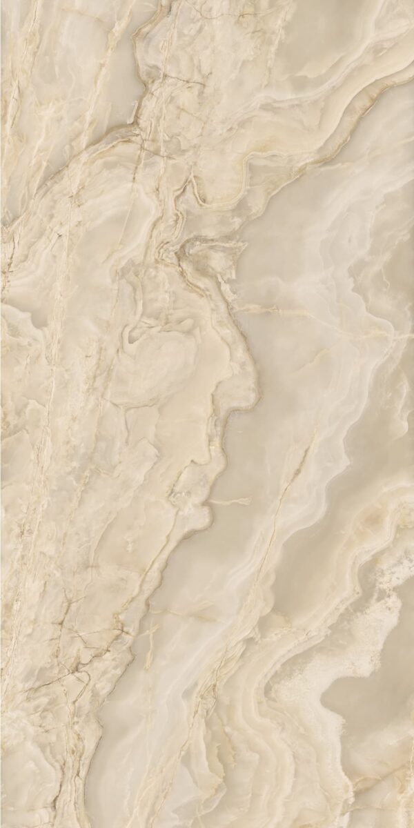 Fartuch kuchenny (Backsplash) ze spieku kwarcowego Ava Onice Ambra 120 x 280 cm, grubość 6 mm