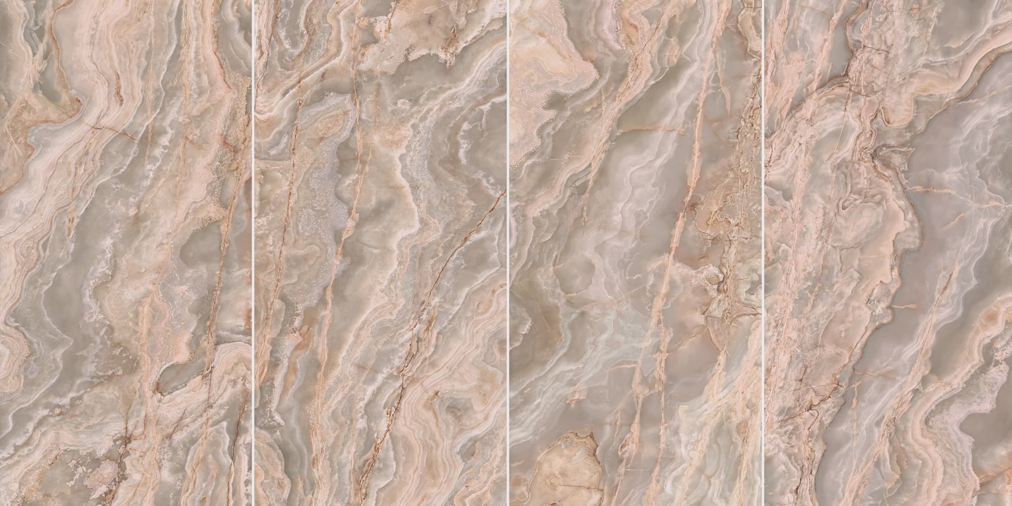 Fartuch kuchenny (Backsplash) ze spieku kwarcowego Ava Onice Malaga 120 x 280 cm, grubość 6 mm