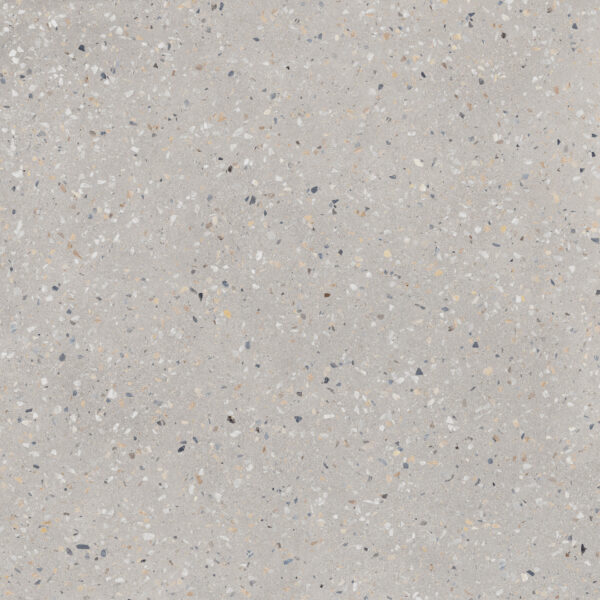 Okładzina ścienna do kuchni (Backsplash) ze spieku kwarcowego Mirage ReConcrete RO14 Terrazzo Artic 120×278 cm, grubość 6 mm