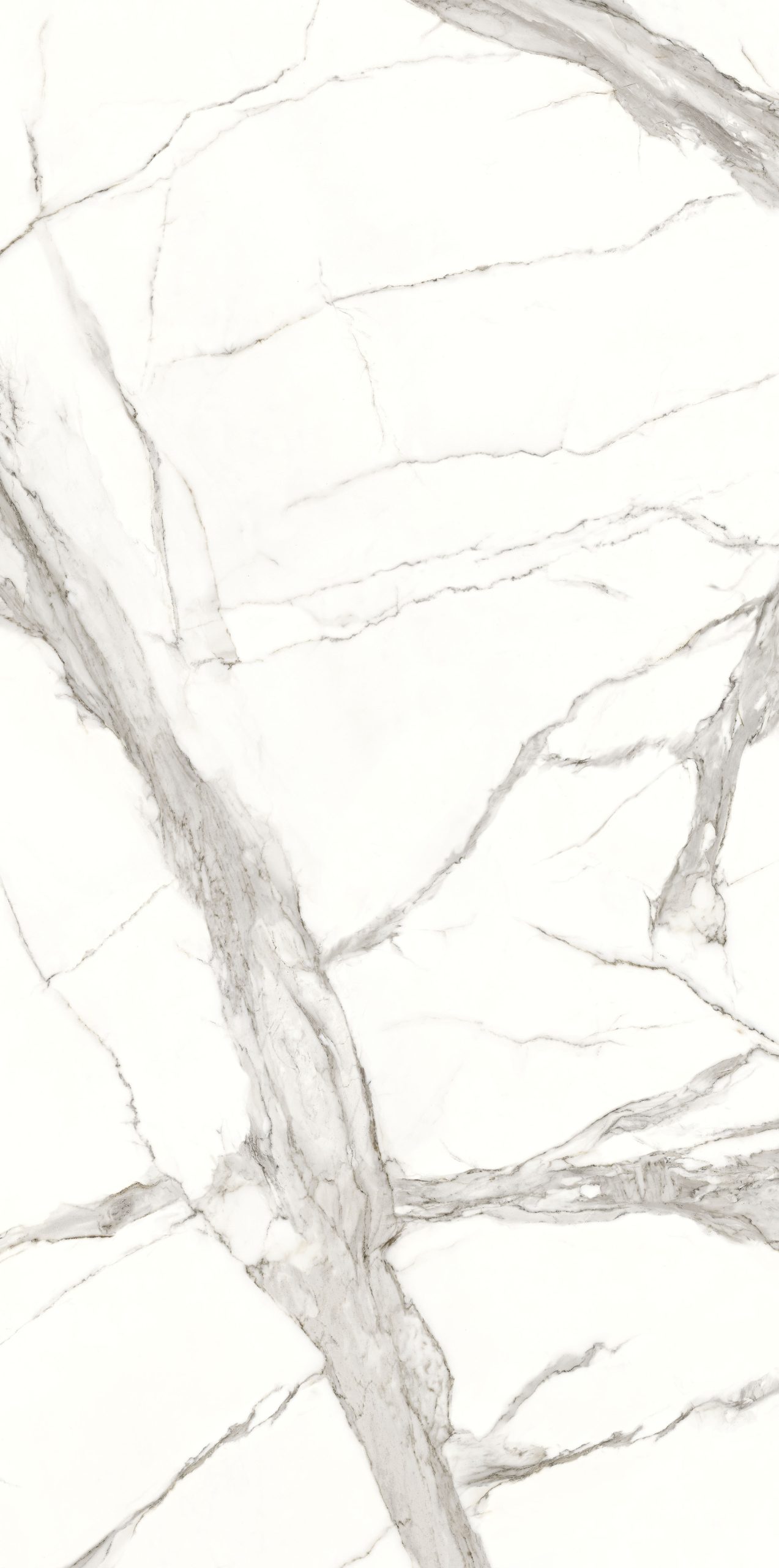 Okładzina ścienna do kuchni (Backsplash) ze spieku kwarcowego Franko Statuario Lux 160 x 320 cm, grubość 6 mm