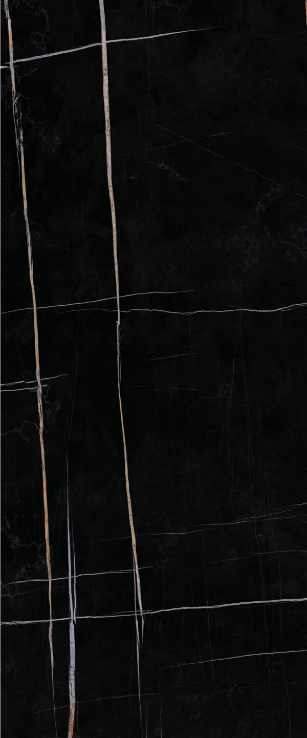 Okładzina ścienna do kuchni (Backsplash) ze spieku kwarcowego Ava Sahara Noir 120 x 280 cm, grubość 6 mm
