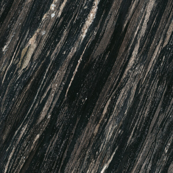Okładzina ścienna do kuchni (Backsplash) ze spieku kwarcowego Mirage Wanderlust WA06 Black Cosmic 120 x 278 cm, grubość 6 mm