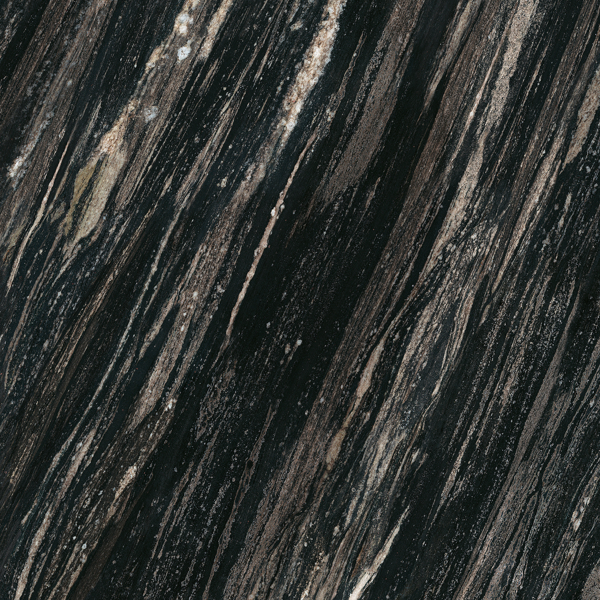 Okładzina ścienna do kuchni (Backsplash) ze spieku kwarcowego Mirage Wanderlust WA06 Black Cosmic 120 x 278 cm, grubość 6 mm