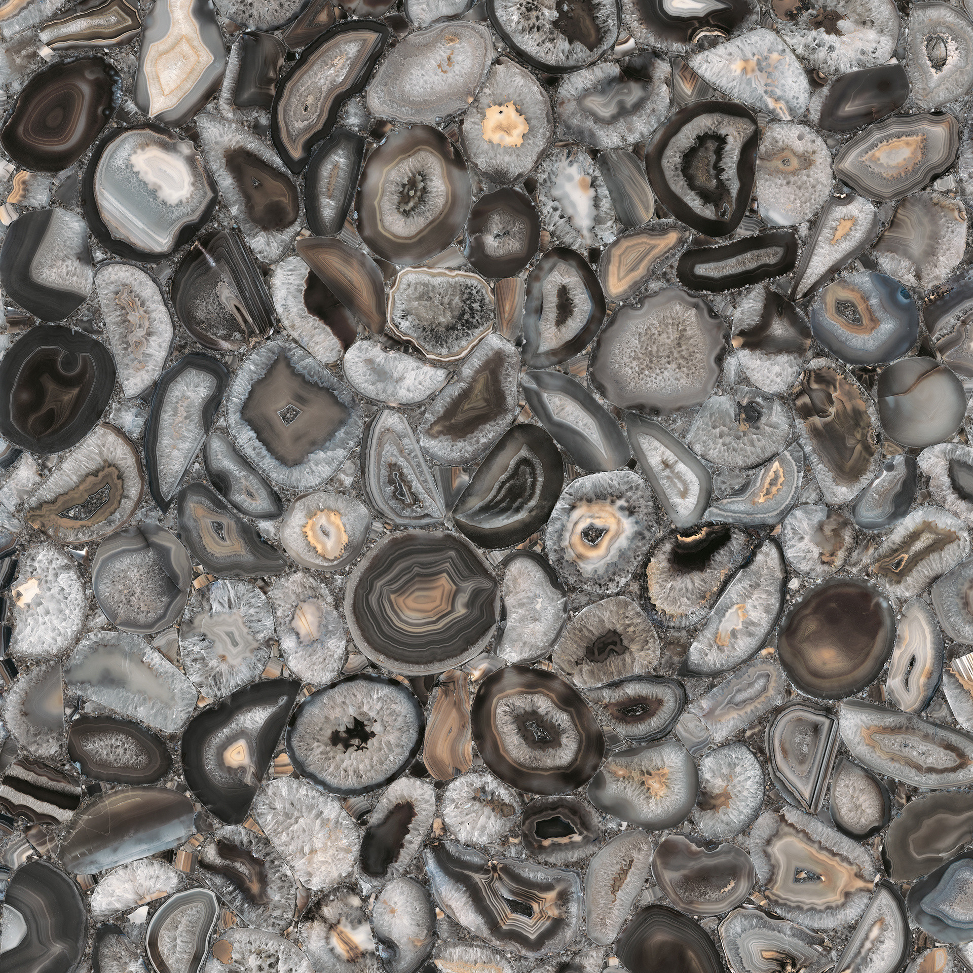 Okładzina ścienna do kuchni (Backsplash) ze spieku kwarcowego Mirage Wanderlust WA10 Agata Black 120 x 278 cm, grubość 6 mm