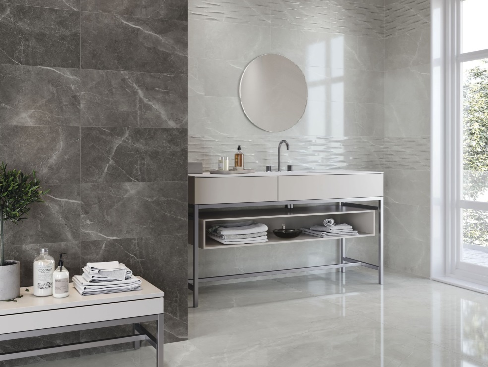 Fartuch kuchenny (Backsplash) ze spieku kwarcowego Baldocer Bayona Silver 120 x 240 cm, grubość 6 mm lub 7 mm