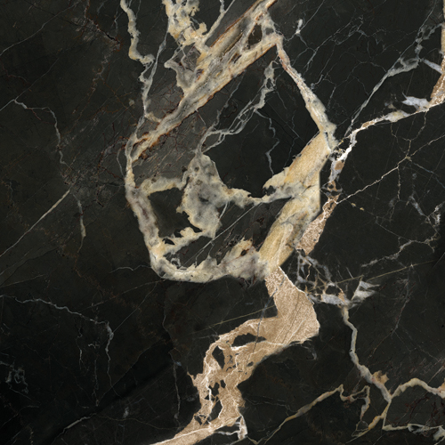Okładzina ścienna do kuchni (Backsplash) ze spieku kwarcowego Mirage Jewels JW11  Black Gold 120 x 280 cm, grubość 6 mm