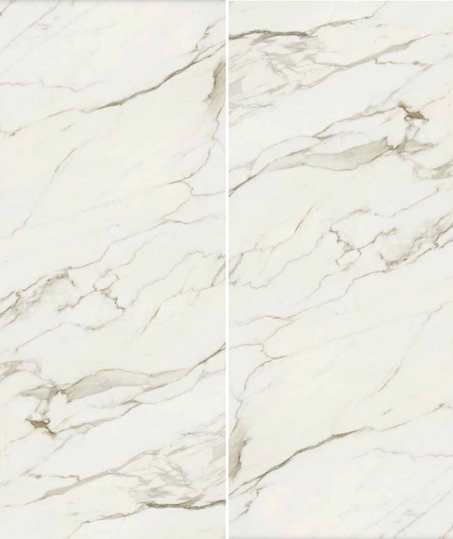 Okładzina ścienna do kuchni (Backsplash) ze spieku kwarcowego Rondine Canova Calacatta Gold 120 x 280 cm, grubość 6 mm