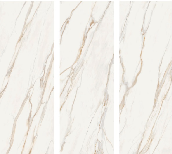Fartuch kuchenny (Backsplash) ze spieku kwarcowego Alaplana Classic Gold White 120 x 280 cm, grubość 6 mm