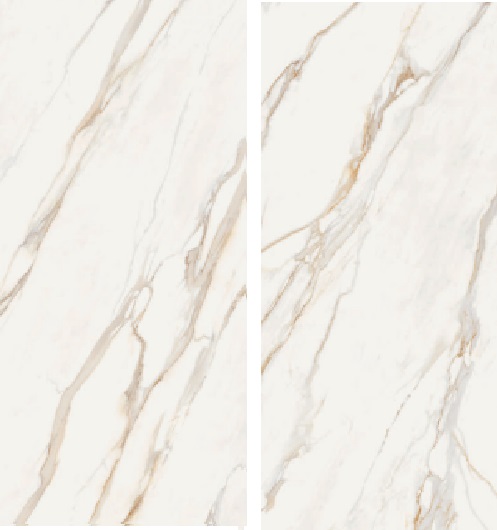Fartuch kuchenny (Backsplash) ze spieku kwarcowego Alaplana Classic Gold White 120 x 280 cm, grubość 6 mm