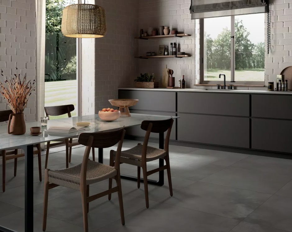 Okładzina ścienna do kuchni (Backsplash) ze spieku kwarcowego Mirage Clay CL03 Awake 120×278 cm, grubość 6 mm
