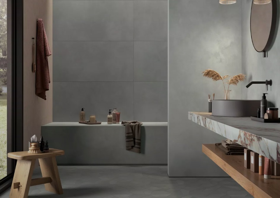 Fartuch kuchenny (Backsplash) ze spieku kwarcowego Mirage Clay CL02 Delight 120×278 cm, grubość 6 mm