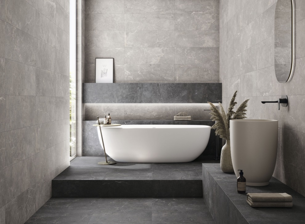Fartuch kuchenny (Backsplash) ze spieku kwarcowego Baldocer Concept Grey 120 x 260 cm, grubość 6 mm lub 7 mm