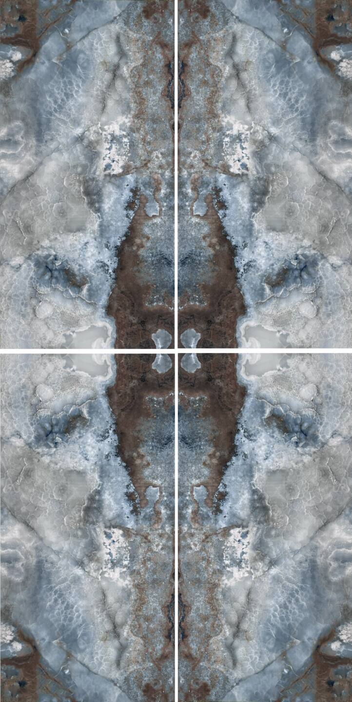 Spiek kwarcowy o wymiarach 320 x 160 cm, Franko Blue Nebula na blat i okładzinę