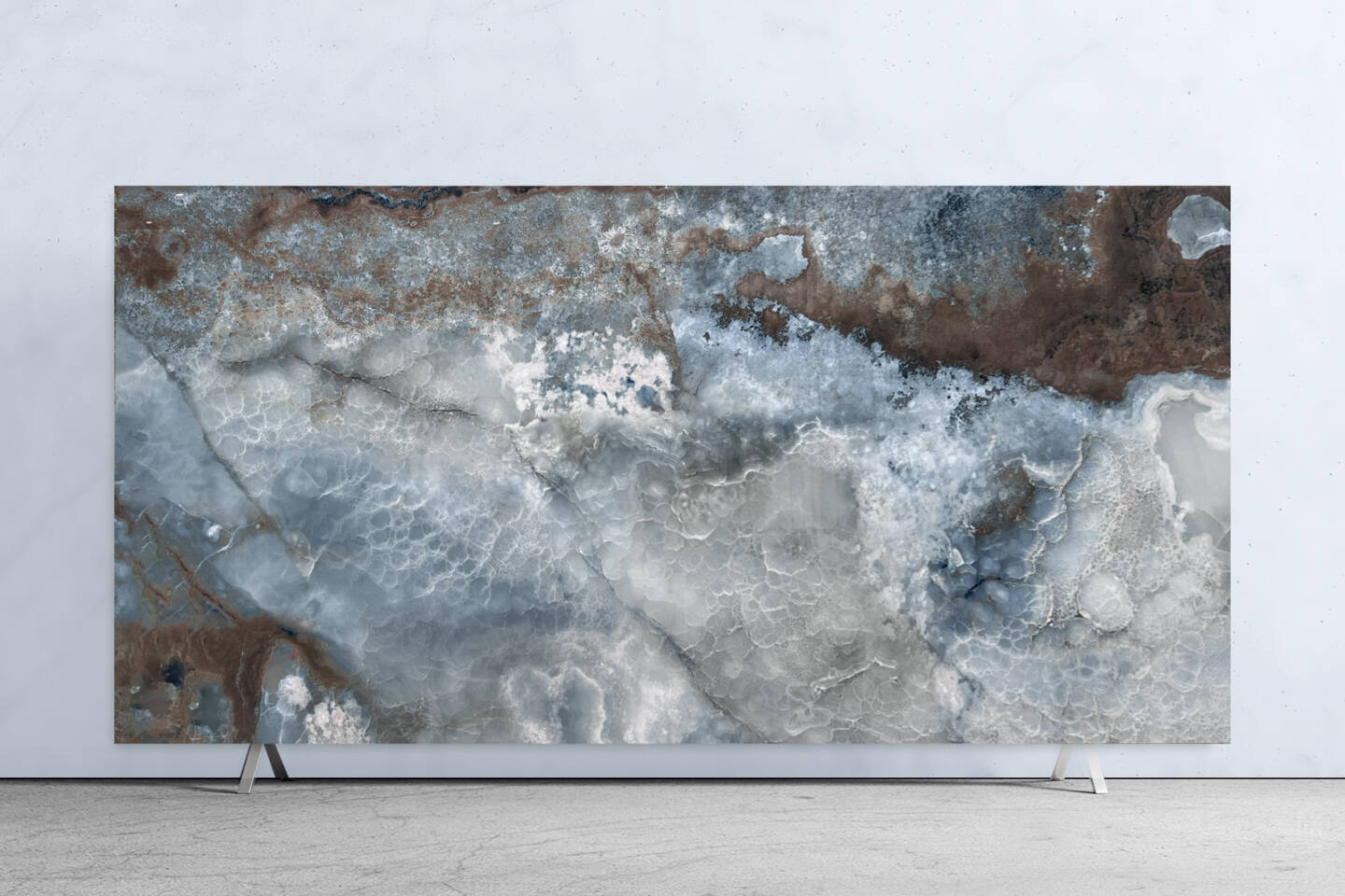 Spiek kwarcowy o wymiarach 320 x 160 cm, Franko Blue Nebula na blat i okładzinę