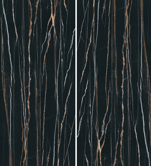 Fartuch kuchenny (Backsplash) ze spieku kwarcowego AB Daren Noir 120 x 260 cm, grubość 7 mm
