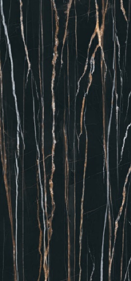 Fartuch kuchenny (Backsplash) ze spieku kwarcowego AB Daren Noir 120 x 260 cm, grubość 7 mm