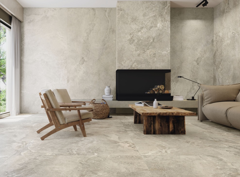Okładzina ścienna do kuchni (Backsplash) ze spieku kwarcowego Baldocer Dome Nut 120 x 260 cm, grubość 6 mm