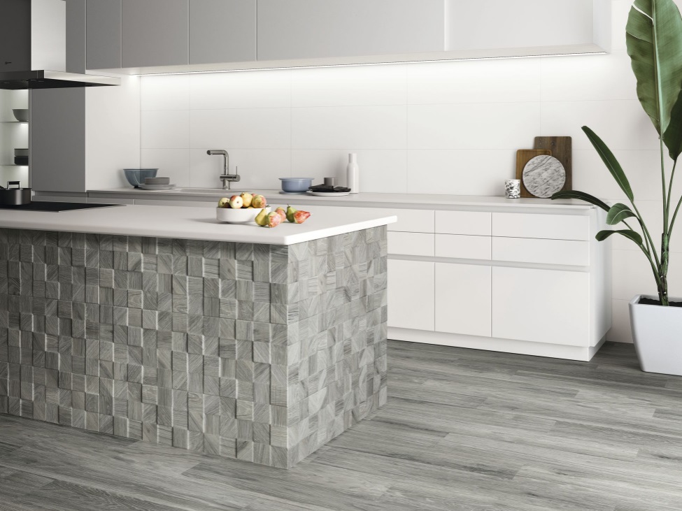 Fartuch kuchenny (Backsplash) ze spieku kwarcowego Baldocer Ducale Grey 120 x 260 cm, grubość 6 mm