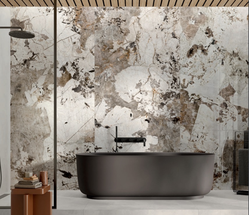 Fartuch kuchenny (Backsplash) ze spieku kwarcowego Alaplana Elysian 120 x 280 cm, grubość 6 mm