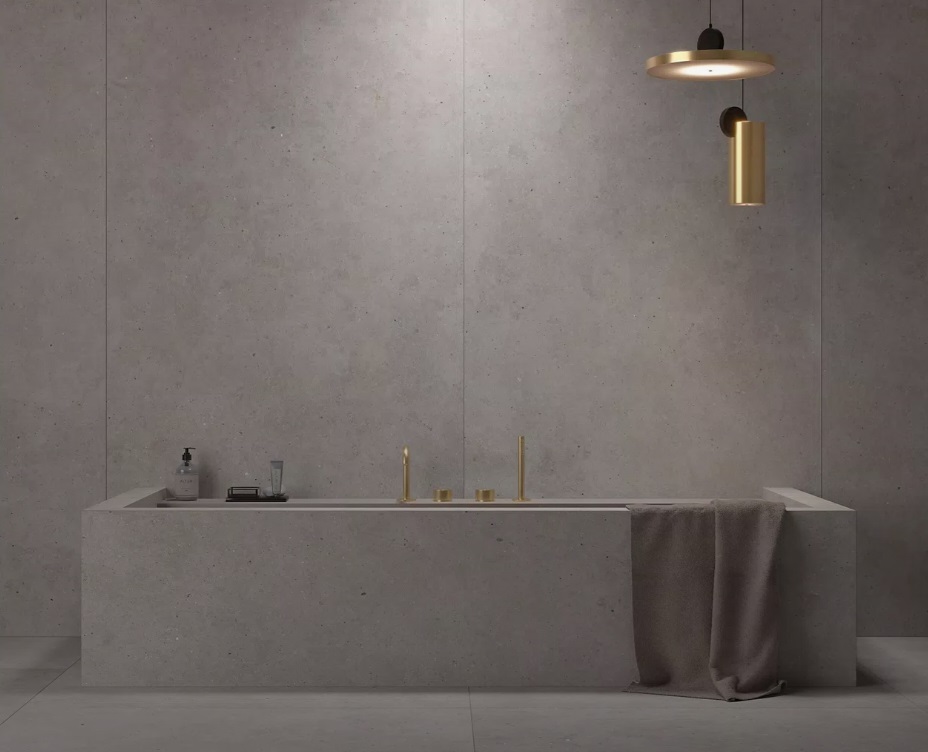 Okładzina ścienna do kuchni (Backsplash) ze spieku kwarcowego Mirage Elysian EY04 Gris Catalan 120×278 cm, grubość 6 mm