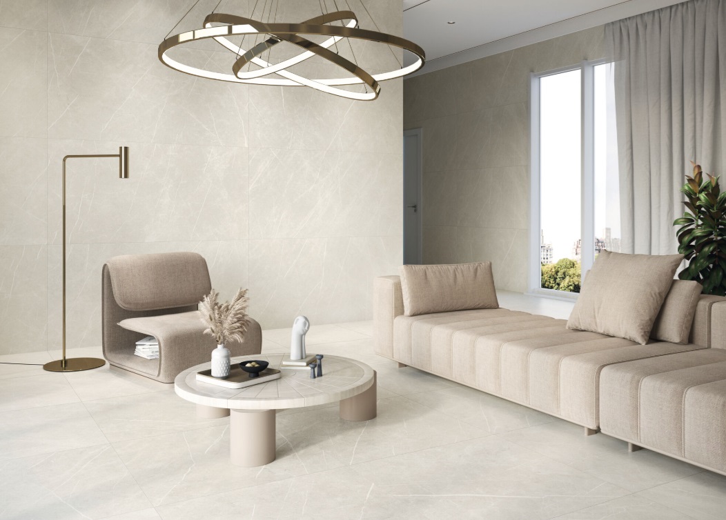 Okładzina ścienna do kuchni (Backsplash) ze spieku kwarcowego Baldocer Eternal Cream 120 x 260 cm, grubość 6 mm lub 7 mm