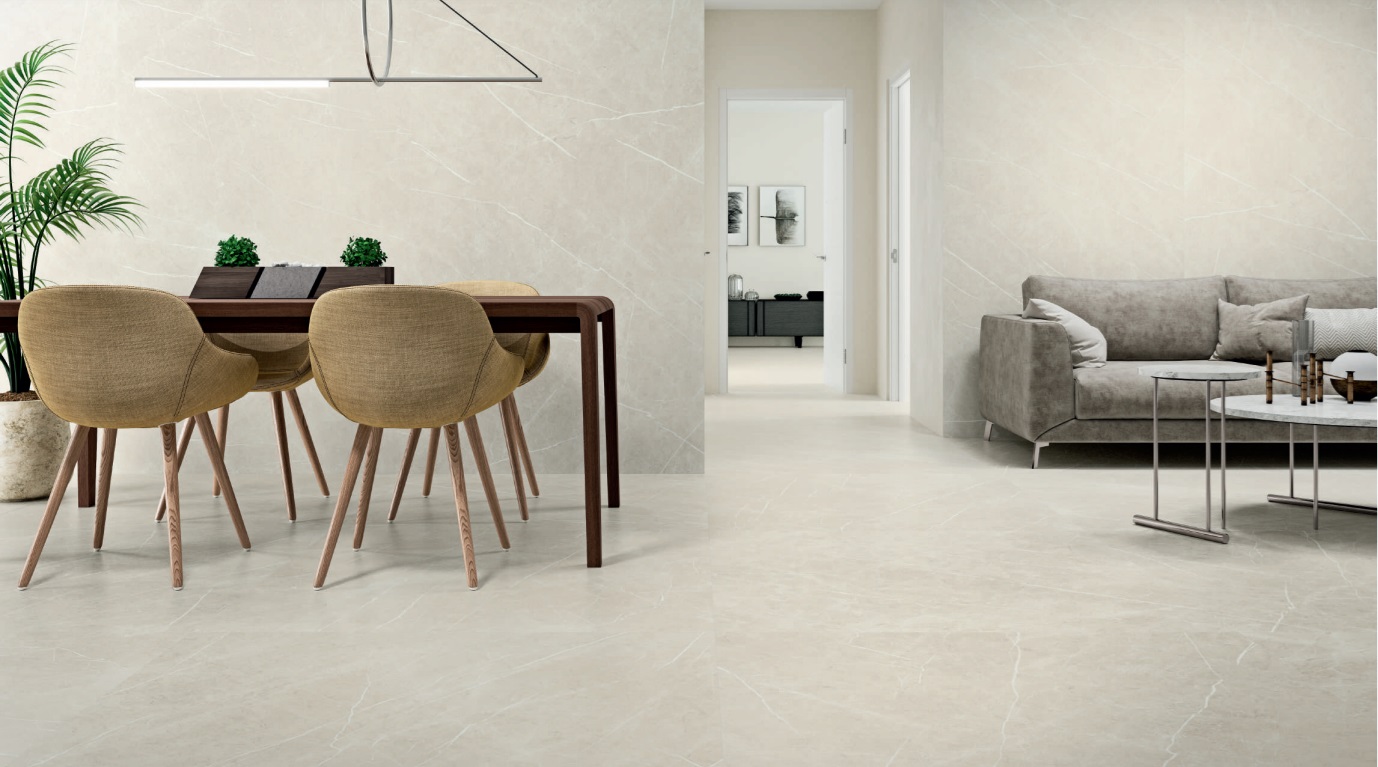 Okładzina ścienna do kuchni (Backsplash) ze spieku kwarcowego Baldocer Eternal Cream 120 x 260 cm, grubość 6 mm lub 7 mm