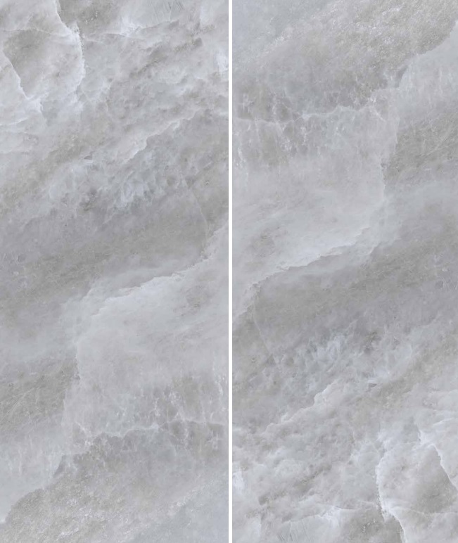 Fartuch kuchenny (Backsplash) ze spieku kwarcowego Rondine Himalaya Grey 120 x 280 cm, grubość 6 mm