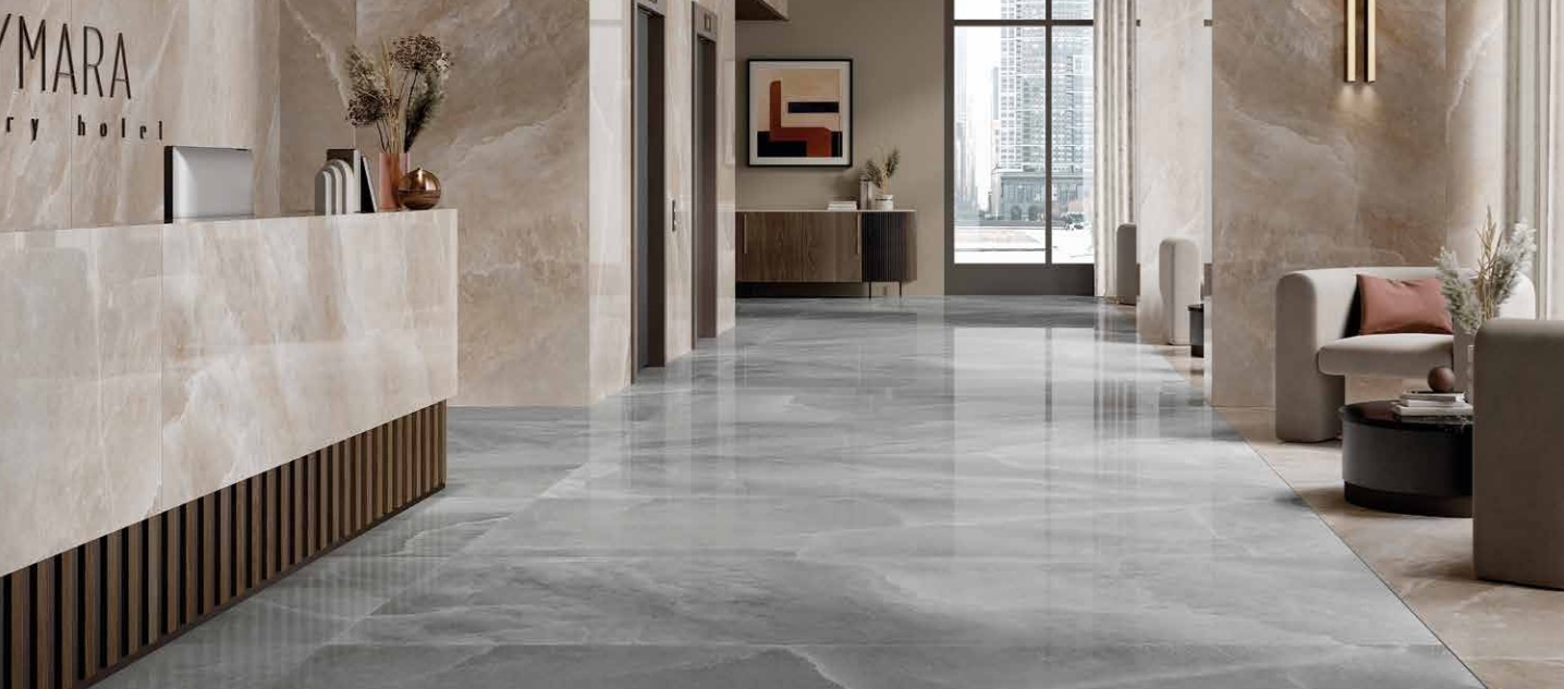 Fartuch kuchenny (Backsplash) ze spieku kwarcowego Rondine Himalaya White 120 x 280 cm, grubość 6 mm
